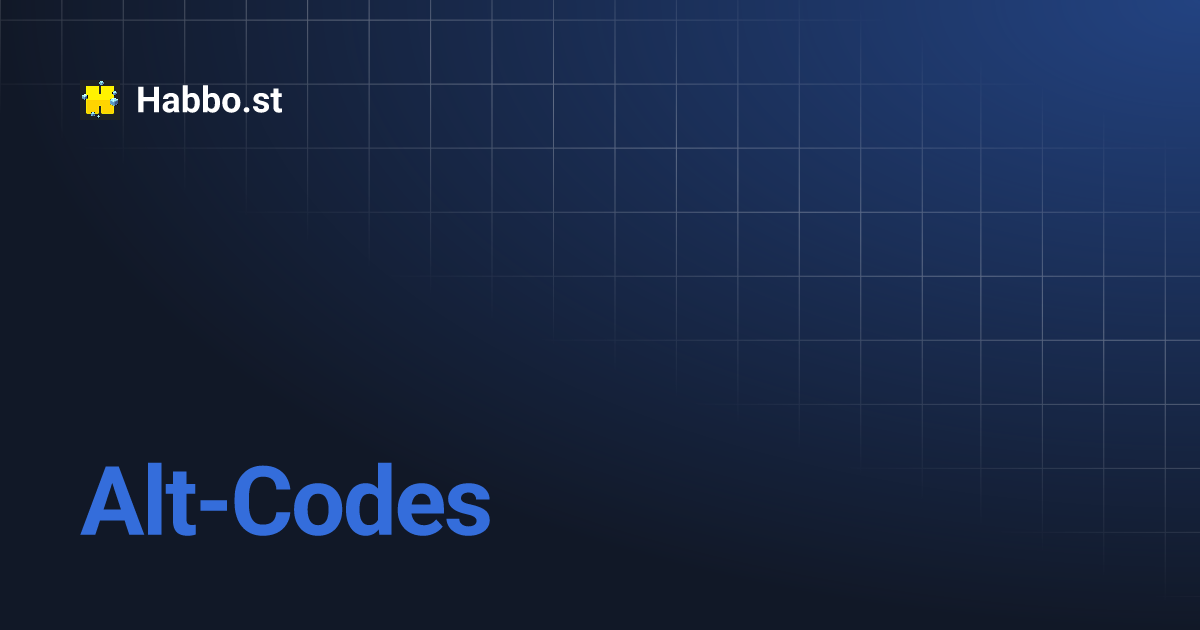 AltCodes Habbo.st